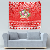 Personalised Hawaii Mele Kalikimaka Tapestry Santa Beach Merry Christmas LT9 - Polynesian Pride