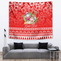 Personalised Hawaii Mele Kalikimaka Tapestry Santa Beach Merry Christmas LT9 - Polynesian Pride