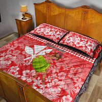 Hawaii Mele Kalikimaka Quilt Bed Set Santa Claus and Hula Dancing Merry Christmas LT9 - Polynesian Pride