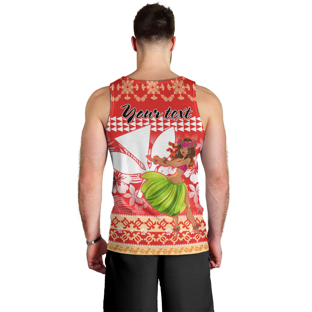 Personalised Hawaii Mele Kalikimaka Men Tank Top Santa Claus and Hula Dancing Merry Christmas LT9 - Polynesian Pride