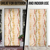 Hawaiian Ohia Lehua Lei Door Cover Plaid Palaka Ahiehie Pattern - Polynesian Pride