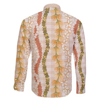 Hawaiian Ohia Lehua Lei Family Matching Puletasi and Hawaiian Shirt Plaid Palaka Ahiehie Pattern - Polynesian Pride