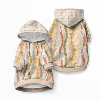 Hawaiian Ohia Lehua Lei Pet Hoodie Plaid Palaka Ahiehie Pattern