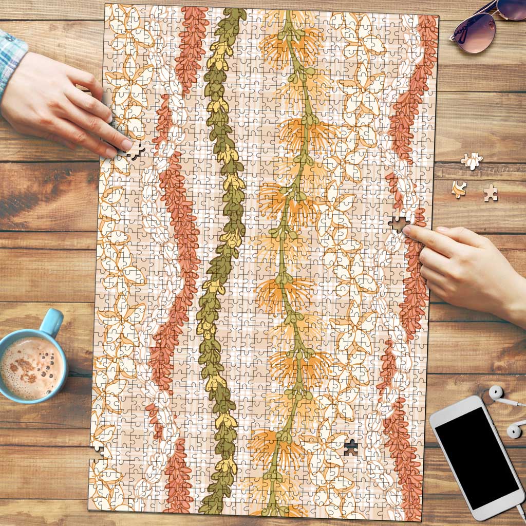 Hawaiian Ohia Lehua Lei Puzzle Plaid Palaka Ahiehie Pattern - Polynesian Pride