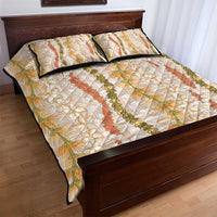 Hawaiian Ohia Lehua Lei Quilt Bed Set Plaid Palaka Ahiehie Pattern - Polynesian Pride