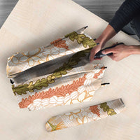 Hawaiian Ohia Lehua Lei Umbrella Plaid Palaka Ahiehie Pattern - Polynesian Pride