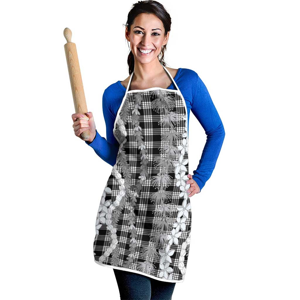 Hawaiian Ohia Lehua Lei Apron Plaid Palaka Eleele Pattern - Polynesian Pride