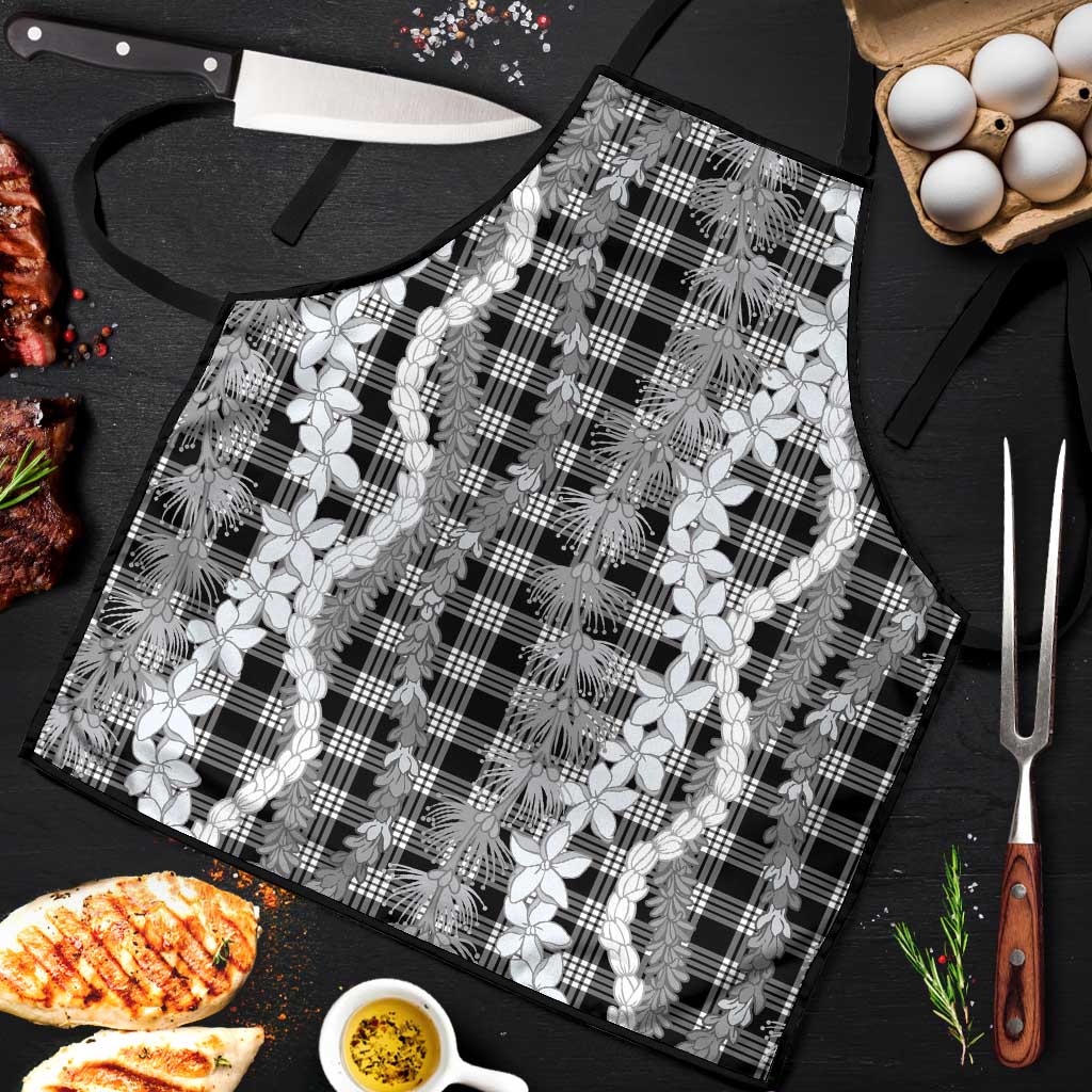 Hawaiian Ohia Lehua Lei Apron Plaid Palaka Eleele Pattern - Polynesian Pride