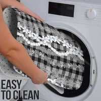 Hawaiian Ohia Lehua Lei Bathroom Set Plaid Palaka Eleele Pattern - Polynesian Pride