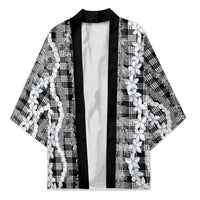 Hawaiian Ohia Lehua Lei Kimono Plaid Palaka Eleele Pattern - Polynesian Pride