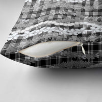 Hawaiian Ohia Lehua Lei Pillow Cover Plaid Palaka Eleele Pattern - Polynesian Pride