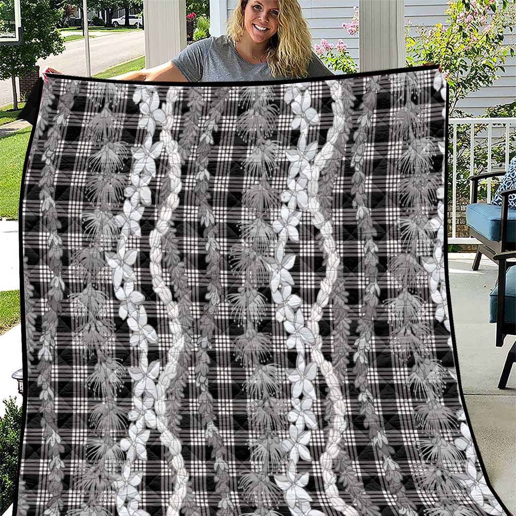 Hawaiian Ohia Lehua Lei Quilt Plaid Palaka Eleele Pattern - Polynesian Pride