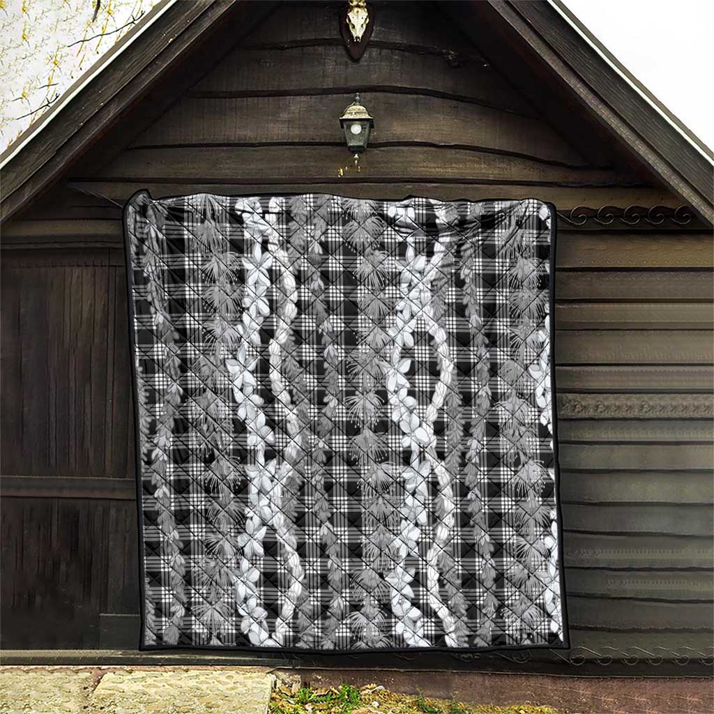 Hawaiian Ohia Lehua Lei Quilt Plaid Palaka Eleele Pattern - Polynesian Pride