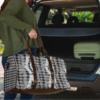 Hawaiian Ohia Lehua Lei Travel Bag Plaid Palaka Eleele Pattern - Polynesian Pride
