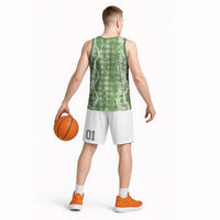 Hawaiian Ohia Lehua Lei Basketball Jersey Plaid Palaka Omaomao Pattern - Polynesian Pride