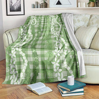 Hawaiian Ohia Lehua Lei Blanket Plaid Palaka Omaomao Pattern - Polynesian Pride