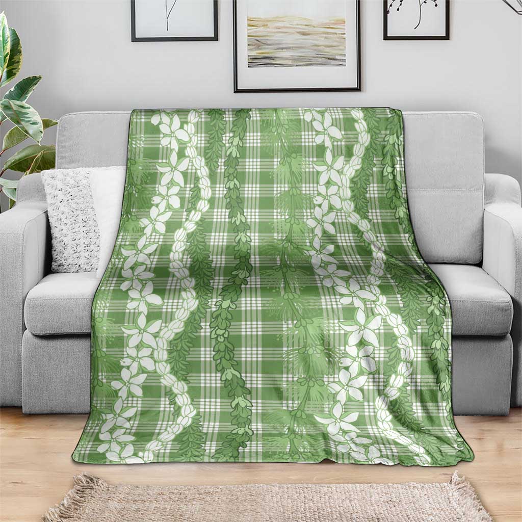 Hawaiian Ohia Lehua Lei Blanket Plaid Palaka Omaomao Pattern - Polynesian Pride