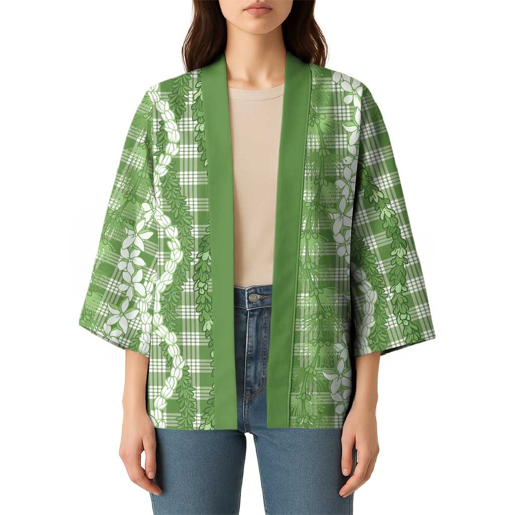 Hawaiian Ohia Lehua Lei Kimono Plaid Palaka Omaomao Pattern - Polynesian Pride