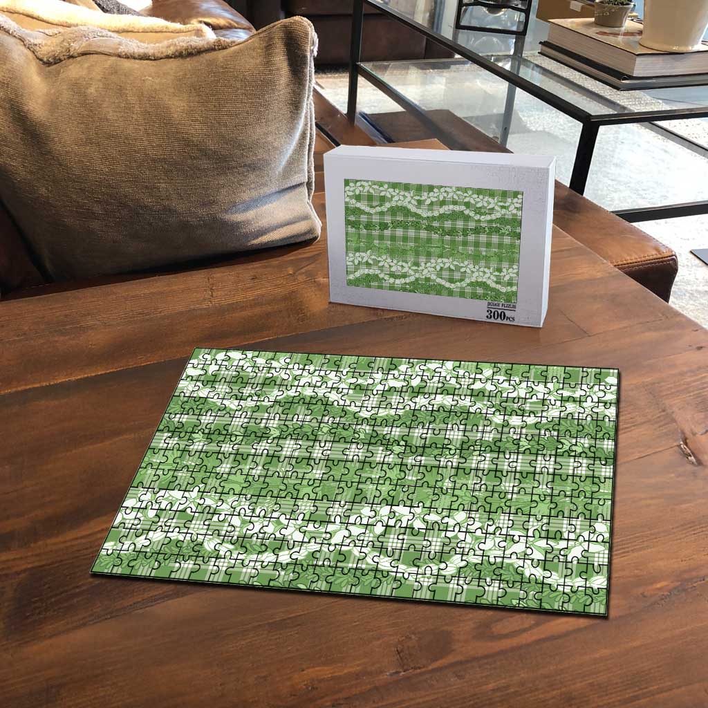 Hawaiian Ohia Lehua Lei Puzzle Plaid Palaka Omaomao Pattern - Polynesian Pride