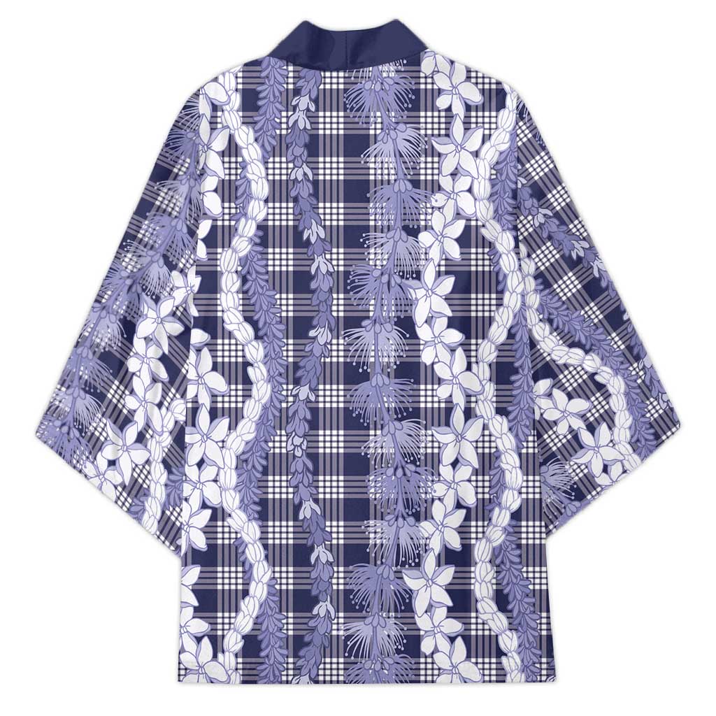 Hawaiian Ohia Lehua Lei Kimono Plaid Palaka Uliuli hohonu Pattern - Polynesian Pride