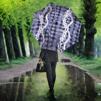 Hawaiian Ohia Lehua Lei Umbrella Plaid Palaka Uliuli hohonu Pattern - Polynesian Pride