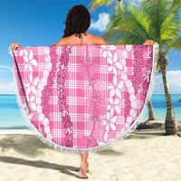 Hawaiian Ohia Lehua Lei Beach Blanket Plaid Palaka Akala Pattern - Polynesian Pride