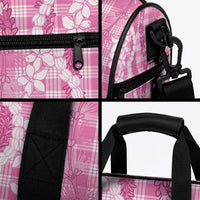 Hawaiian Ohia Lehua Lei Duffle Bag Plaid Palaka Akala Pattern