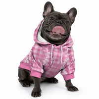 Hawaiian Ohia Lehua Lei Pet Hoodie Plaid Palaka Akala Pattern