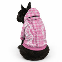 Hawaiian Ohia Lehua Lei Pet Hoodie Plaid Palaka Akala Pattern