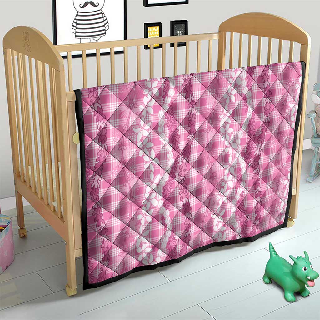 Hawaiian Ohia Lehua Lei Quilt Plaid Palaka Akala Pattern - Polynesian Pride