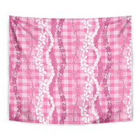 Hawaiian Ohia Lehua Lei Tapestry Plaid Palaka Akala Pattern - Polynesian Pride