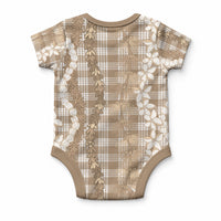 Hawaiian Ohia Lehua Lei Baby Onesie Plaid Palaka Kalaihaahaa Pattern