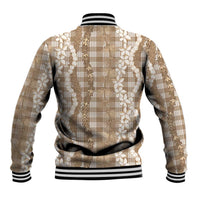 Hawaiian Ohia Lehua Lei Baseball Jacket Plaid Palaka Kalaihaahaa Pattern - Polynesian Pride