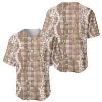 Hawaiian Ohia Lehua Lei Baseball Jersey Plaid Palaka Kalaihaahaa Pattern - Polynesian Pride
