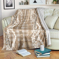 Hawaiian Ohia Lehua Lei Blanket Plaid Palaka Kalaihaahaa Pattern - Polynesian Pride