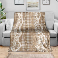 Hawaiian Ohia Lehua Lei Blanket Plaid Palaka Kalaihaahaa Pattern - Polynesian Pride