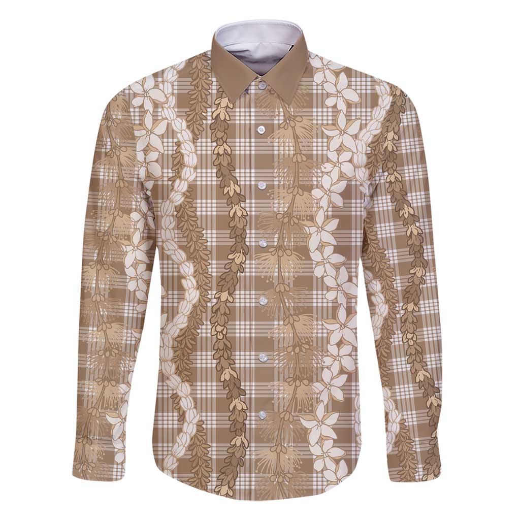 Hawaiian Ohia Lehua Lei Family Matching Short Sleeve Bodycon Dress and Hawaiian Shirt Plaid Palaka Kalaihaahaa Pattern - Polynesian Pride