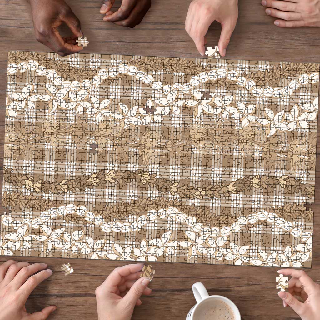 Hawaiian Ohia Lehua Lei Puzzle Plaid Palaka Kalaihaahaa Pattern - Polynesian Pride