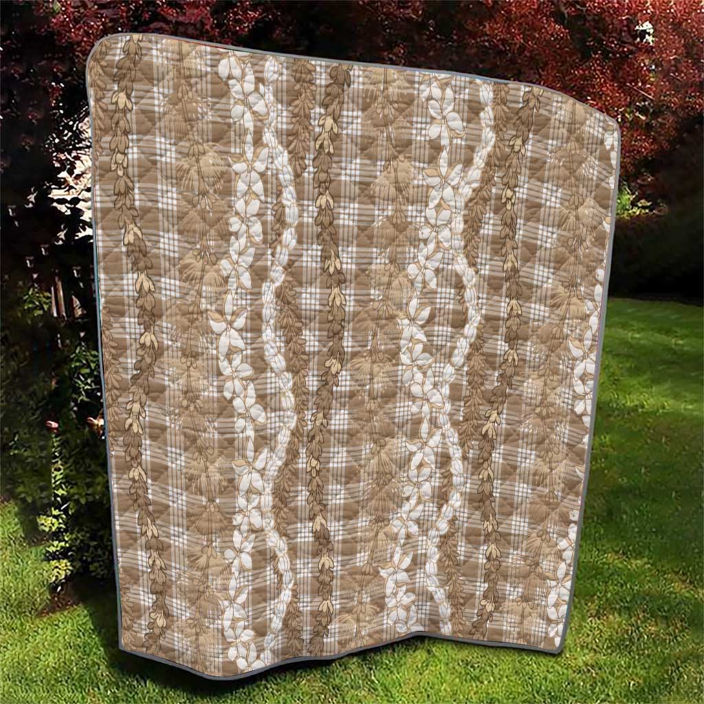 Hawaiian Ohia Lehua Lei Quilt Plaid Palaka Kalaihaahaa Pattern - Polynesian Pride