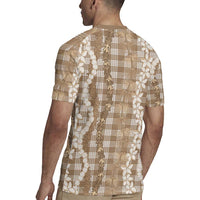 Hawaiian Ohia Lehua Lei Rugby Jersey Plaid Palaka Kalaihaahaa Pattern - Polynesian Pride