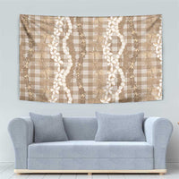 Hawaiian Ohia Lehua Lei Tapestry Plaid Palaka Kalaihaahaa Pattern - Polynesian Pride