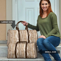 Hawaiian Ohia Lehua Lei Travel Bag Plaid Palaka Kalaihaahaa Pattern - Polynesian Pride