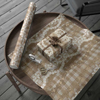 Hawaiian Ohia Lehua Lei Wrapping Paper Plaid Palaka Kalaihaahaa Pattern - Polynesian Pride