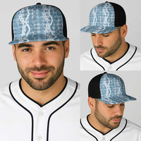 Hawaiian Ohia Lehua Lei Baseball Net Cap Plaid Palaka Uliuli Omaomao Pattern - Polynesian Pride