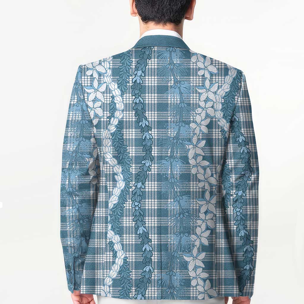Hawaiian Ohia Lehua Lei Blazer Plaid Palaka Uliuli Omaomao Pattern - Polynesian Pride