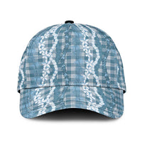 Hawaiian Ohia Lehua Lei Classic Cap Plaid Palaka Uliuli Omaomao Pattern - Polynesian Pride