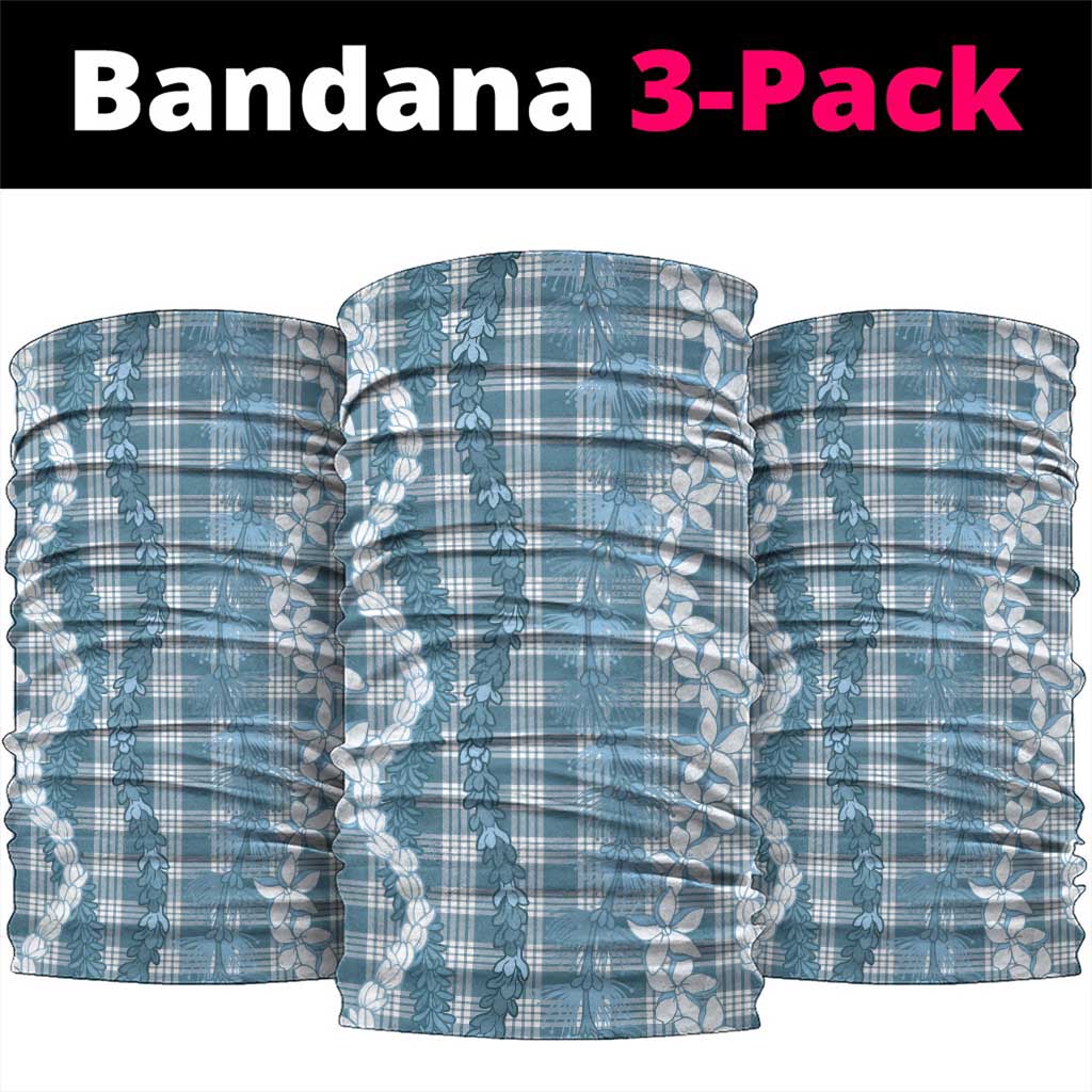 Hawaiian Ohia Lehua Lei Neck Gaiter Plaid Palaka Uliuli Omaomao Pattern - Polynesian Pride