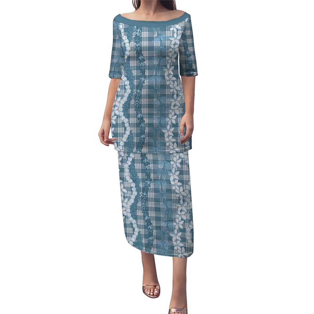 Hawaiian Ohia Lehua Lei Puletasi Plaid Palaka Uliuli Omaomao Pattern - Polynesian Pride