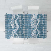 Hawaiian Ohia Lehua Lei Tablecloth Plaid Palaka Uliuli Omaomao Pattern - Polynesian Pride