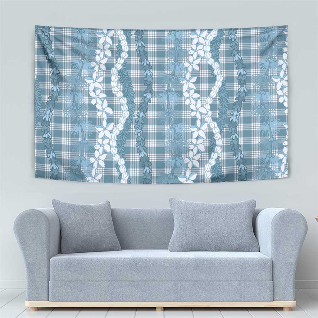 Hawaiian Ohia Lehua Lei Tapestry Plaid Palaka Uliuli Omaomao Pattern - Polynesian Pride